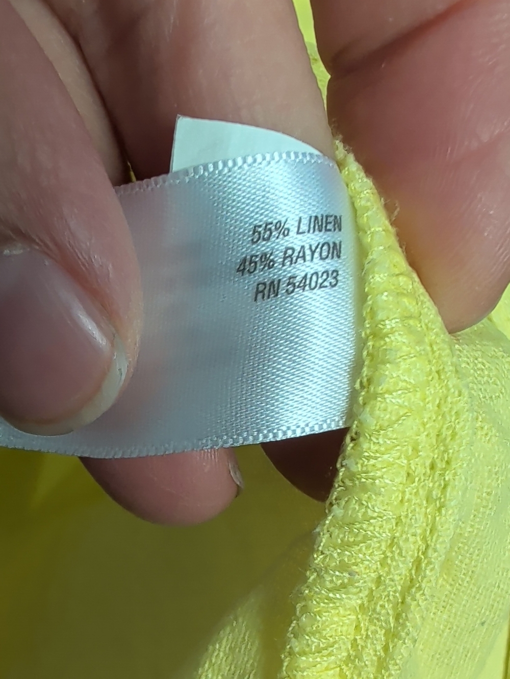 Old Navy Lemon Yellow Lightweight Linen Blend Shirt Dress - Picture 4 of 5